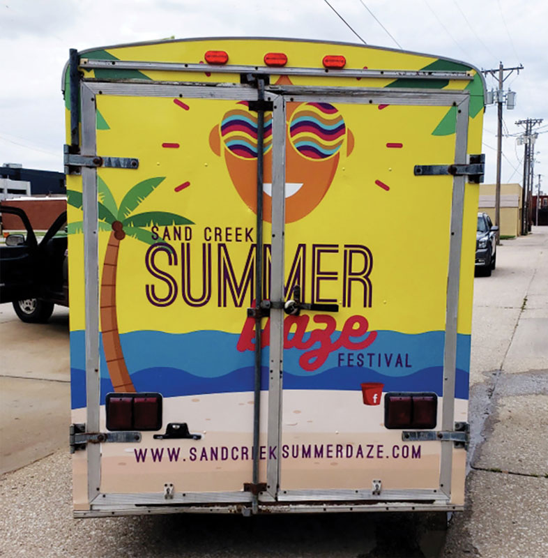 Food Trailer Graphics - Rear View