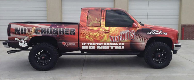 Promotional Vehicle Wrap for 'Nut Crusher'